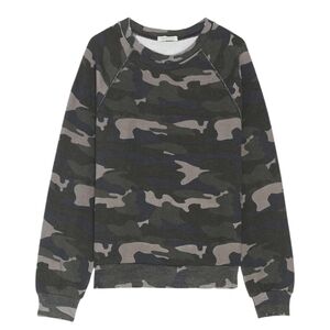 Ragdoll LA Oversized Camo Pullover M Camouflage Sweatshirt - Black and Gray